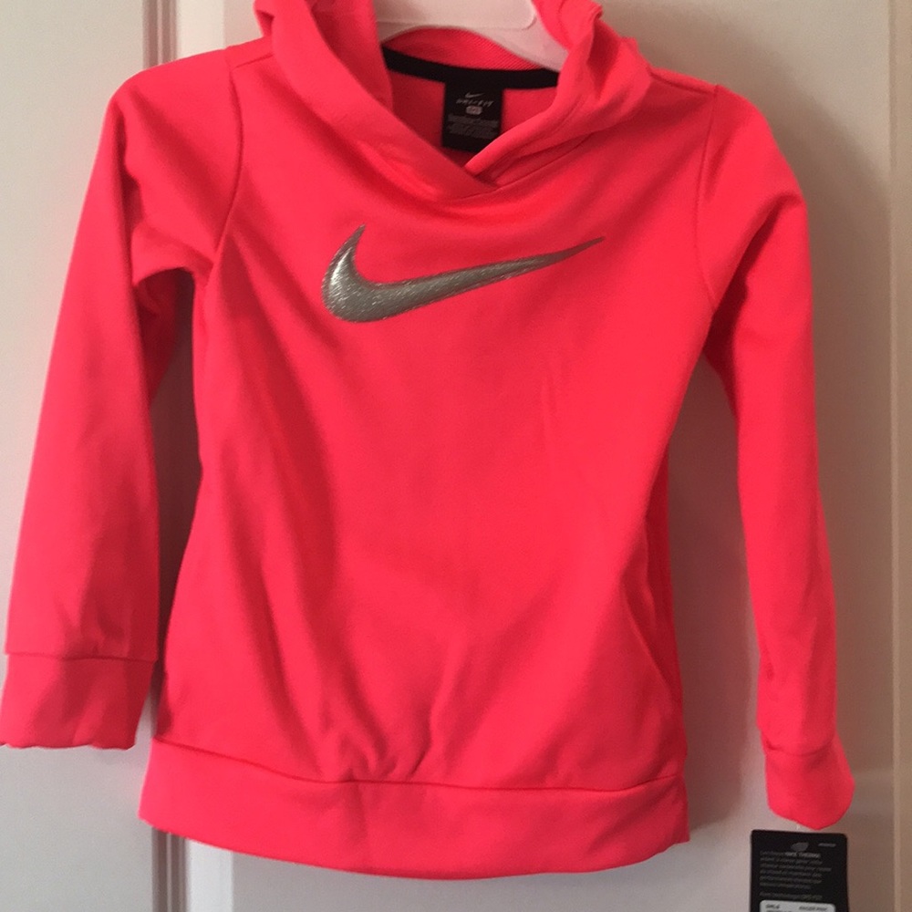 💕NWT- NIKE Neon Hooded Sweatshirt w/ Silver